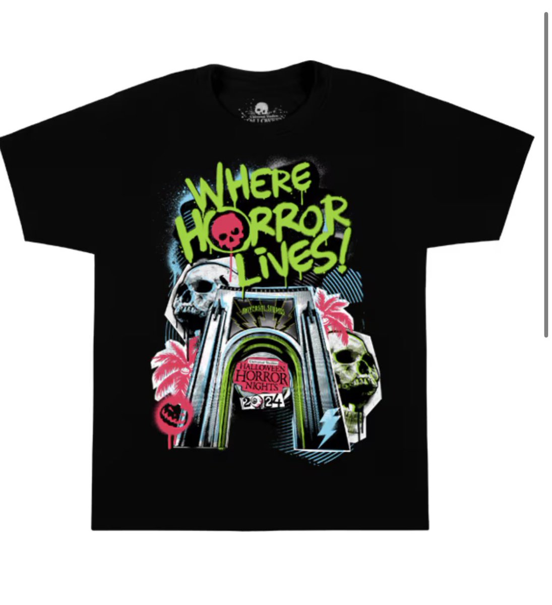 NEW HHN “Where Horror Lives!” Shirt Comes In Black Now. ONLINE ONLY