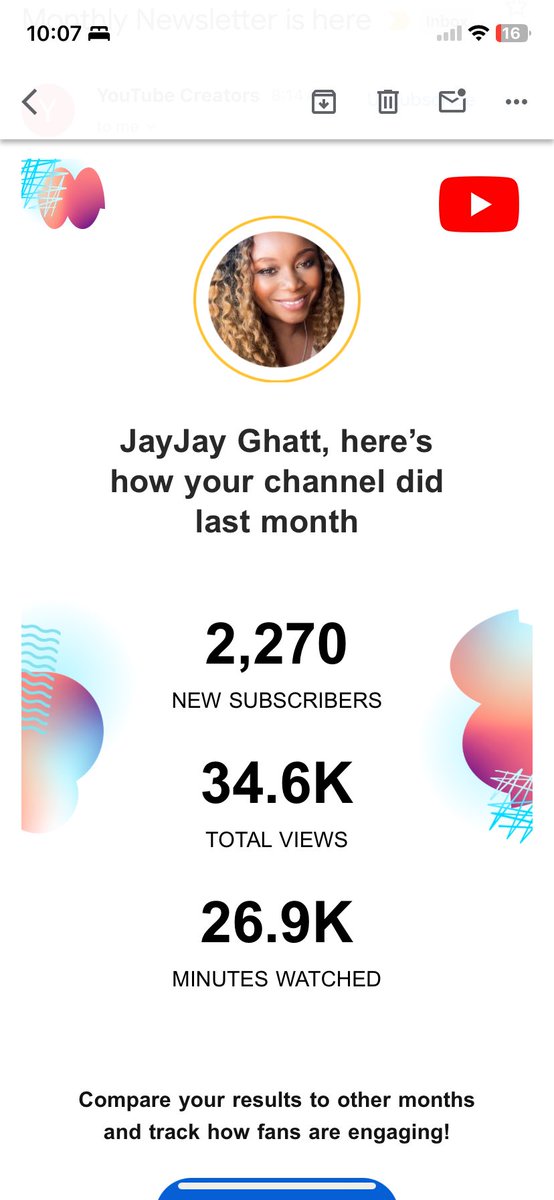 Yay!! My channel has finally taken off. Head over there and watch my video where I share what I did different to grow to 10k subs in two months.