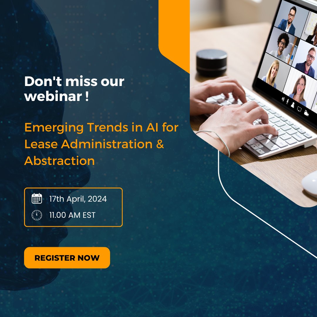 Ready to embrace innovation in lease management? Join us on April 17th at 11:00 AM EST for insights into AI's role in driving efficiency and strategic decision-making. Register now: \nhttps://streamyard.com/watch/pQNJ6BY74sX4\n\n#LeaseAbstraction #LeaseAdministration