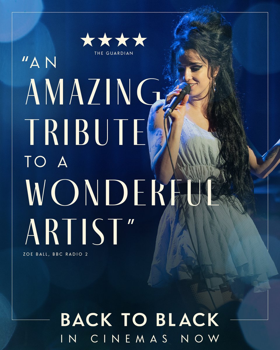 'An amazing tribute to a wonderful artist - @ZoeTheBall, BBC Radio 1. Back to Black is in cinemas now! backtoblackfilm.co.uk