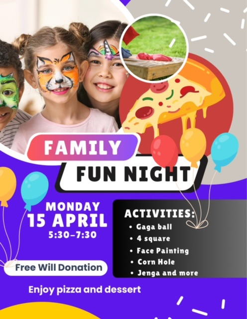 Join us April 15 for Family Fun Night at CLJMS!