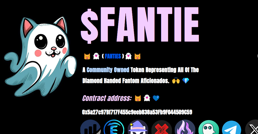 Web3insights77's tweet photo. 3⃣、$Fantie(猫类meme)由FTM钻石手社区用户持有

$Fantie合约地址：0x5a27c97Bf717F455c9eeb838a53Fb9F044509C59
购买平台：Spookyswap
市值：40万美元
价格：0.0004023美元 https://t.co/odFQdtS7Ai