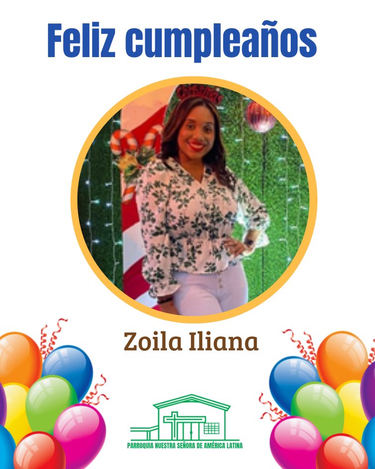 🎈🎁🥳Festejamos con gran júbilo el cumpleaños de nuestra querida hermana Zoila Iliana de León.🎈🥳🎁 Zoila es miembro del Ministerio de Liturgia es también integrante de la Comisión de Comunicación y Prensa de nuestra parroquia. ¡Feliz cumpleaños Zoila Iliana! #HBDPAL