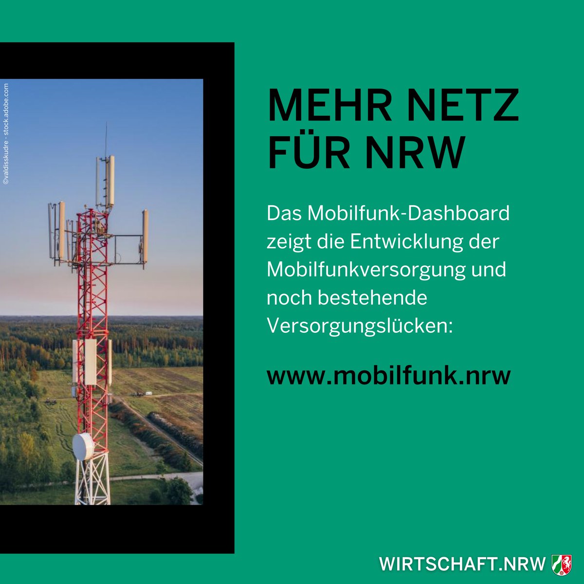 📶 Die Landesregierung bringt den Mobilfunkausbau in #NRW voran! 🌐 Das Dashboard Mobilfunk bietet einen klaren Überblick über die Mobilfunkversorgung und zeigt, wo es noch Versorgungslücken gibt. 📊📱 Die aktuellen Zahlen und mehr Infos gibt’s 👇 & unter mobilfunk.nrw