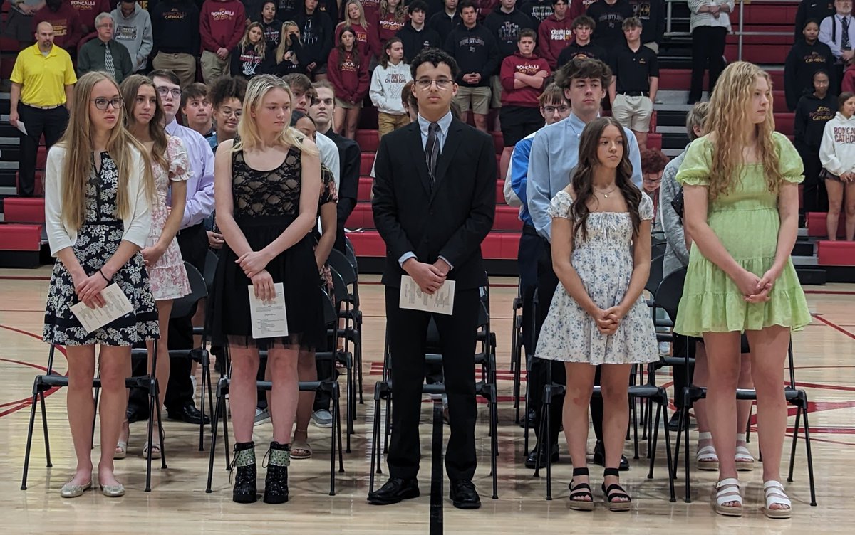 Leadership, Service, Character and Scholarship. Congratulations to the 2024 Roncalli Catholic High School National Honor Society inductees #RollPride #livejesusinourheartsforever