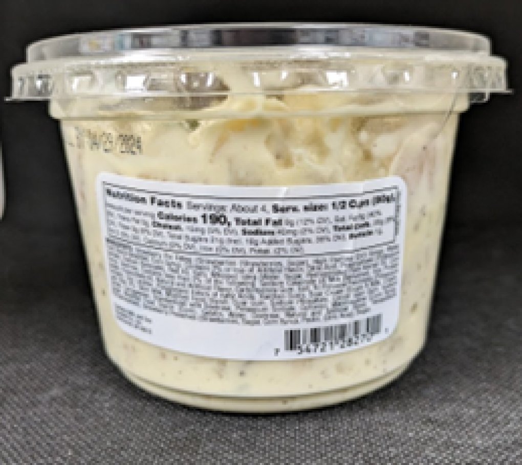 Home Style Foods, Inc. Issues Allergy Alert on Undeclared Egg in Kowalski Simply Sides – Jack’s Potato Salad fda.gov/safety/recalls…