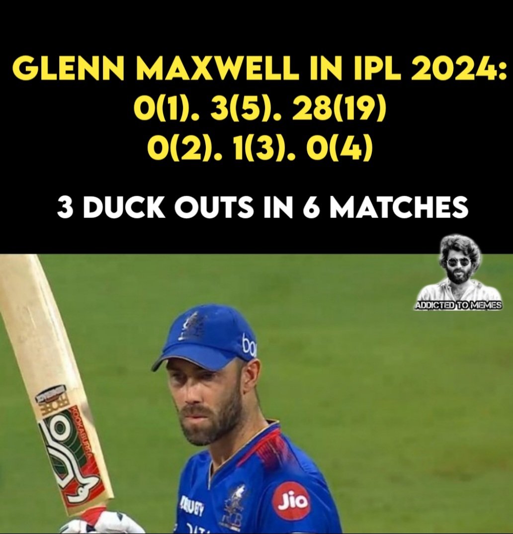 Maxi for Country 🦁
Maxi for RCB 🤡

#Rcb #GlennMaxwell #RCBvsMI