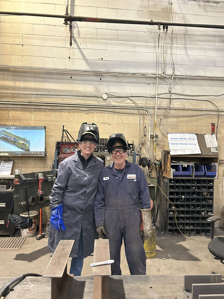 LKDSB guidance counsellors are getting some hands-on Skilled Trades training today. Thanks AWC manufacturing for an amazing tour.