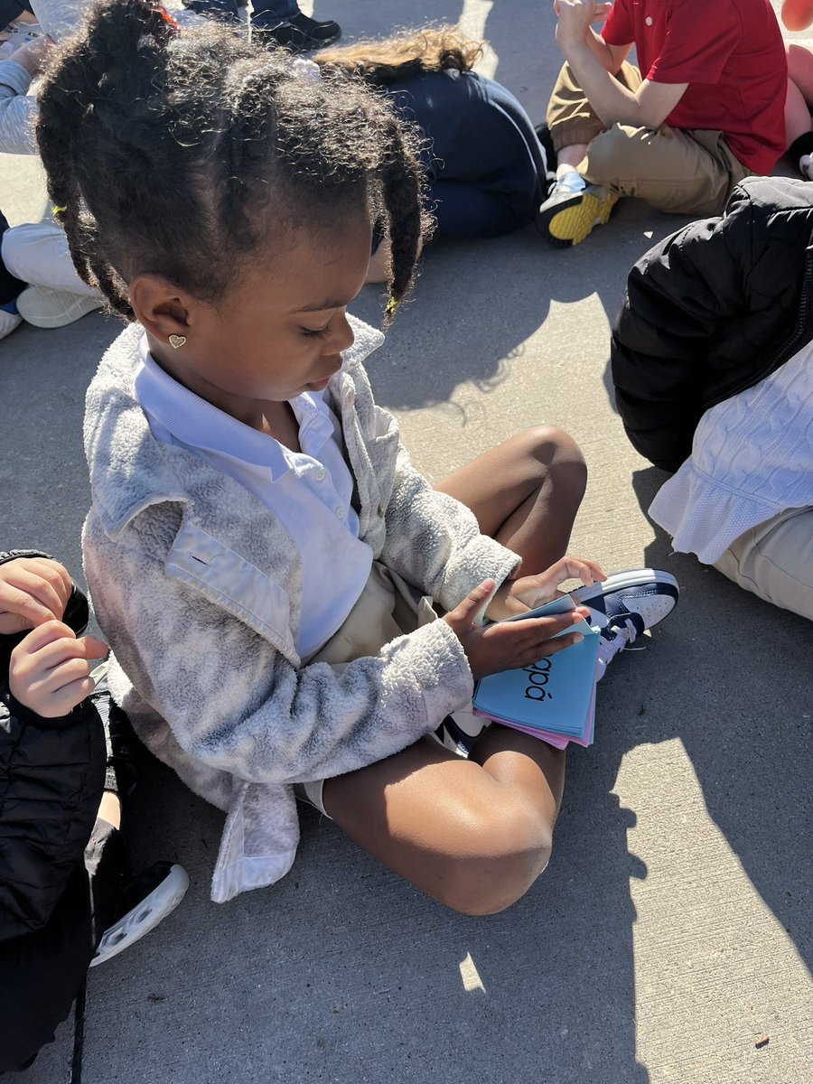 Even a fire drill can’t keep this friend from practicing her Spanish! <a href="/JanieStarkES/">Janie Stark Elementary</a>