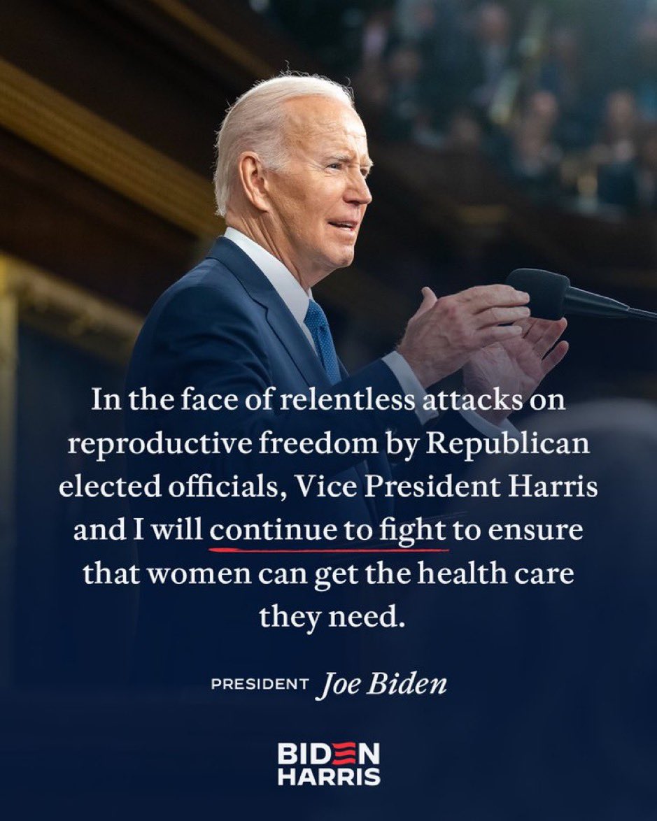 “I’ll fight like hell to get your freedom back.“

President Joe Biden

#RoeYourVote #BidenHarris2024