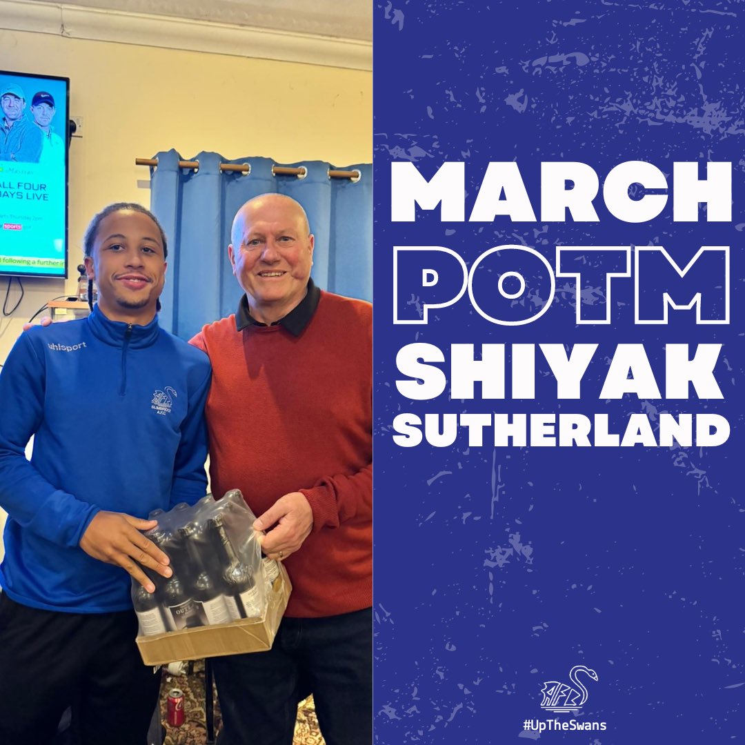 Introducing the Swans’ Clavell and Hind Player of the Month for March…🎉 Well done, Shiyak 👊 #UpTheSwans🦢