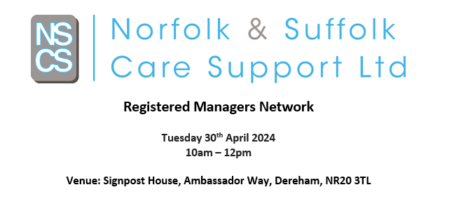 Don't forget our next Registered Managers Meeting will be face to face! Plenty of opportunity to network and discuss current care provider topics. No booking required. #RMM #norfolk #care #socialcare