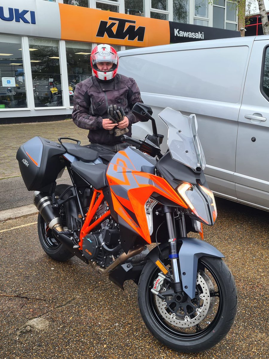 Thank you Peter for collecting your @KTM_UK 1290 GT.  We hope you have many great journeys on it #newbikeday #happycustomer #adventureawaits #thankyou