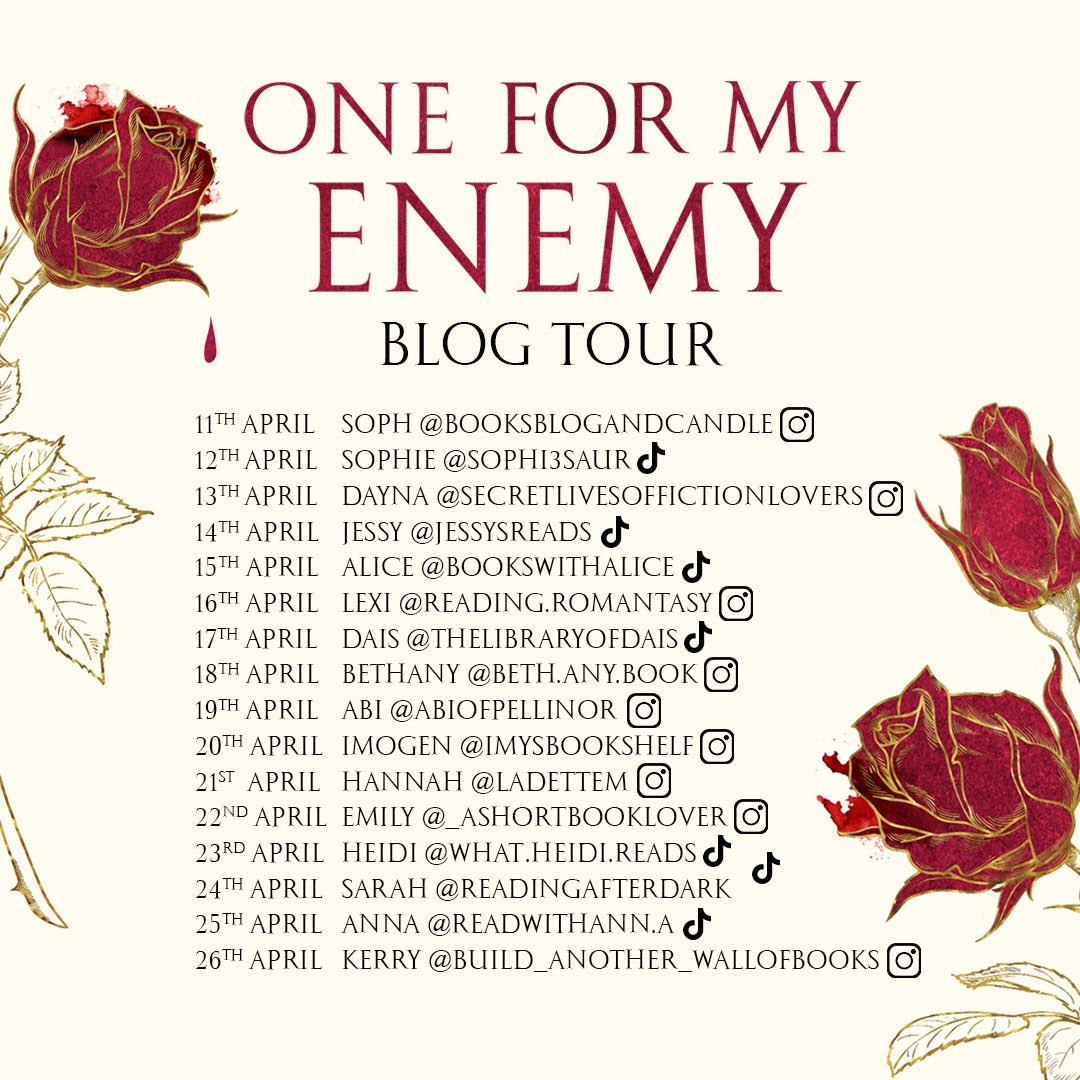 So excited to kick off the tour for One For My Enemy by @OlivieBlake over on Instagram today! 💖 thank you so much to the lovely Olivia-Savannah, @UKTor & @panmacmillan for having me and for the gorgeous bookmail! This book was AMAZING! 💖 instagram.com/p/C5oDCZRoCuf/…