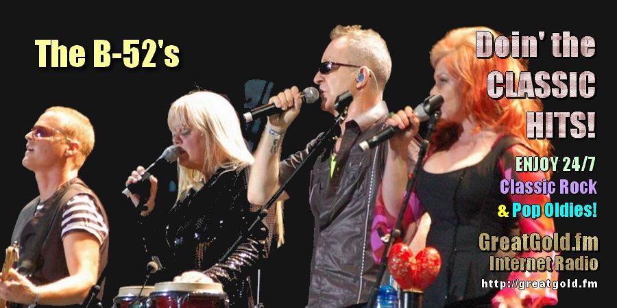 KATE Pierson (pic-right) of THE B-52'S celebrates her birthday APRIL 27. One of many singers and musicians whose birthdays we celebrate at GreatGold.fm Classic Hits Internet Radio. See our website for April Music Stars we honor. Hear online at GreatGold.fm/player.