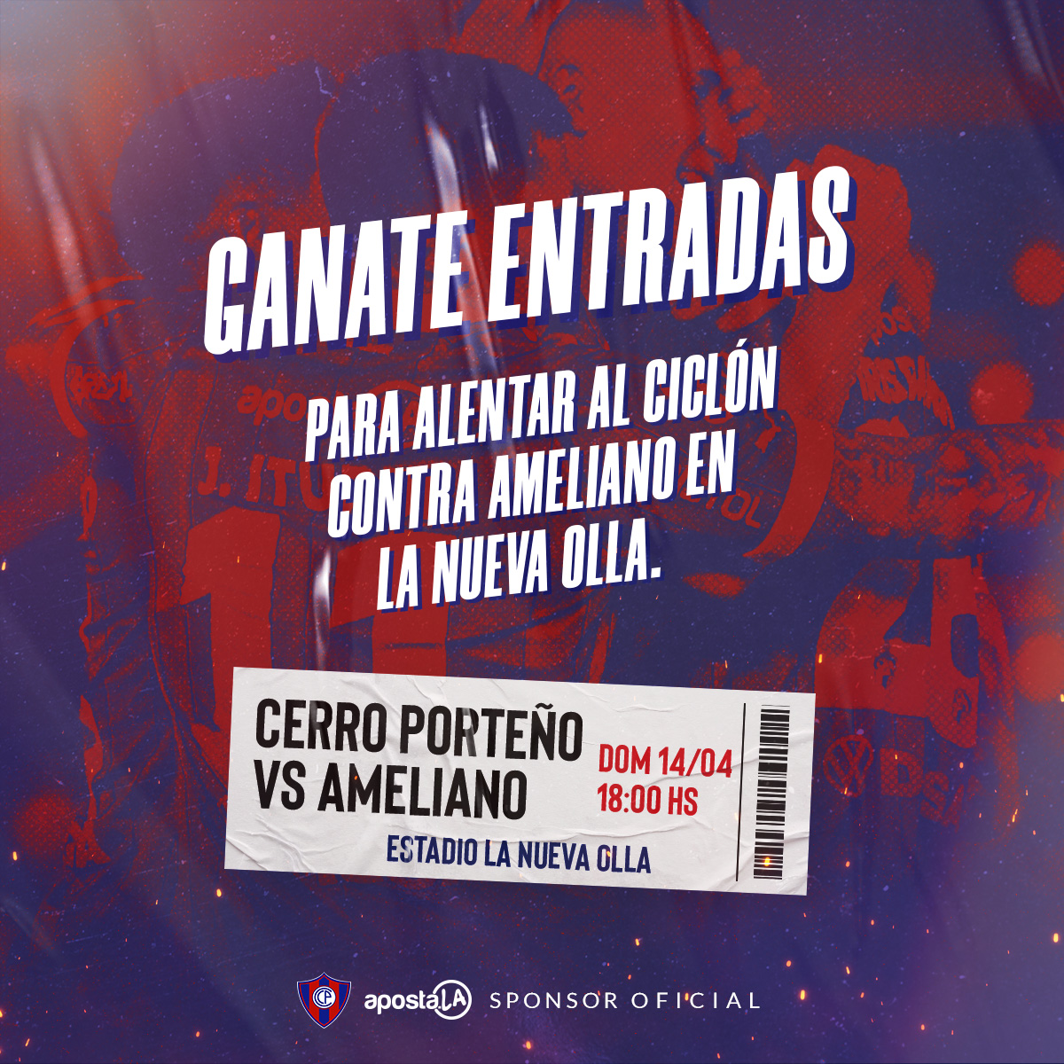 Tenemos 5 pares de entradas sector Preferencia para que alientes al Ciclón 🔴🔵 contra Ameliano ⚽🇵🇾

Para participar del sorteo solo tenés que darle RT a este tweet y LISTO 🙌

📅 Sorteo: VIE 12/04