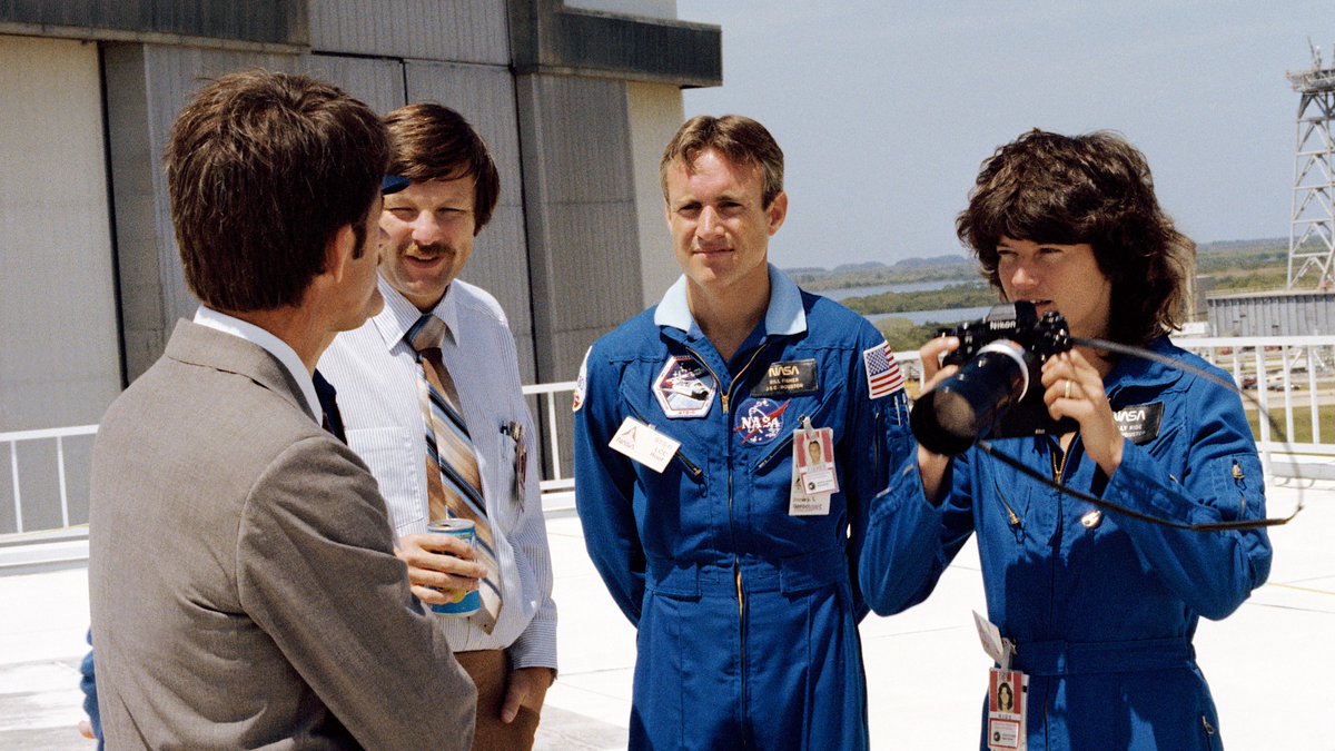 #TBT In April 1983 Sally Ride snapped photos of prelaunch activity at NASA Kennedy Space Center for mission STS-6, the maiden flight of shuttle Challenger. Two months later, Ride blasted off aboard Challenger to become the first American woman in space.⁠ tinyurl.com/y6n4x6b5