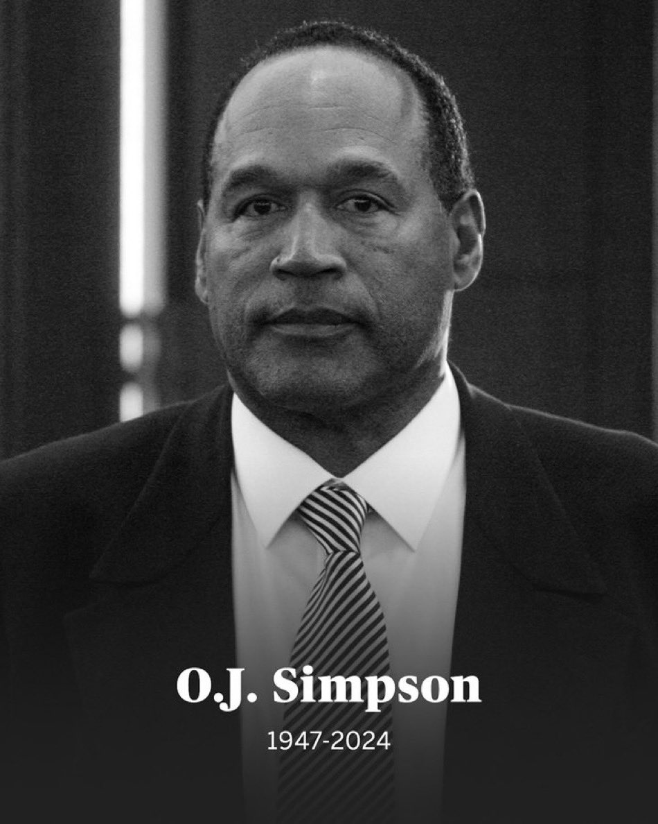 O.J. Simpson murió a los 76 años, según un comunicado de su familia, a causa de cáncer.