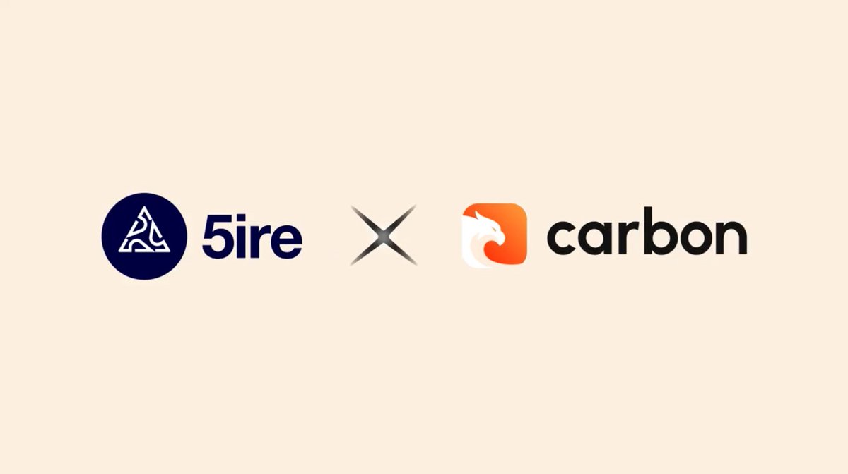 Big new partnership between @5ireChain and @trycarbonio

$5IRE will benefit from Carbon Browser with deeper liquidity, better accessibility and possibly more features in the future

5ire.medium.com/-d8de70a91dca

$5IRE 🤝 $CSIX