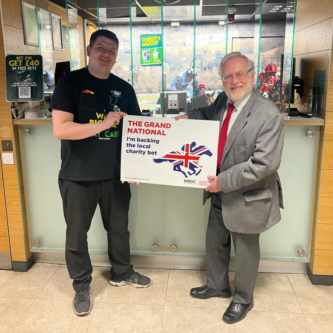 Warley MP @spellar has backed the BGC Grand National Charity bet campaign, hoping Delta Work and Minella Indo can win big for BUDS - Better Understanding Dementia Sandwell. He visited his local @PaddyPower to place his bet, best of luck! 🐎🐎🐎