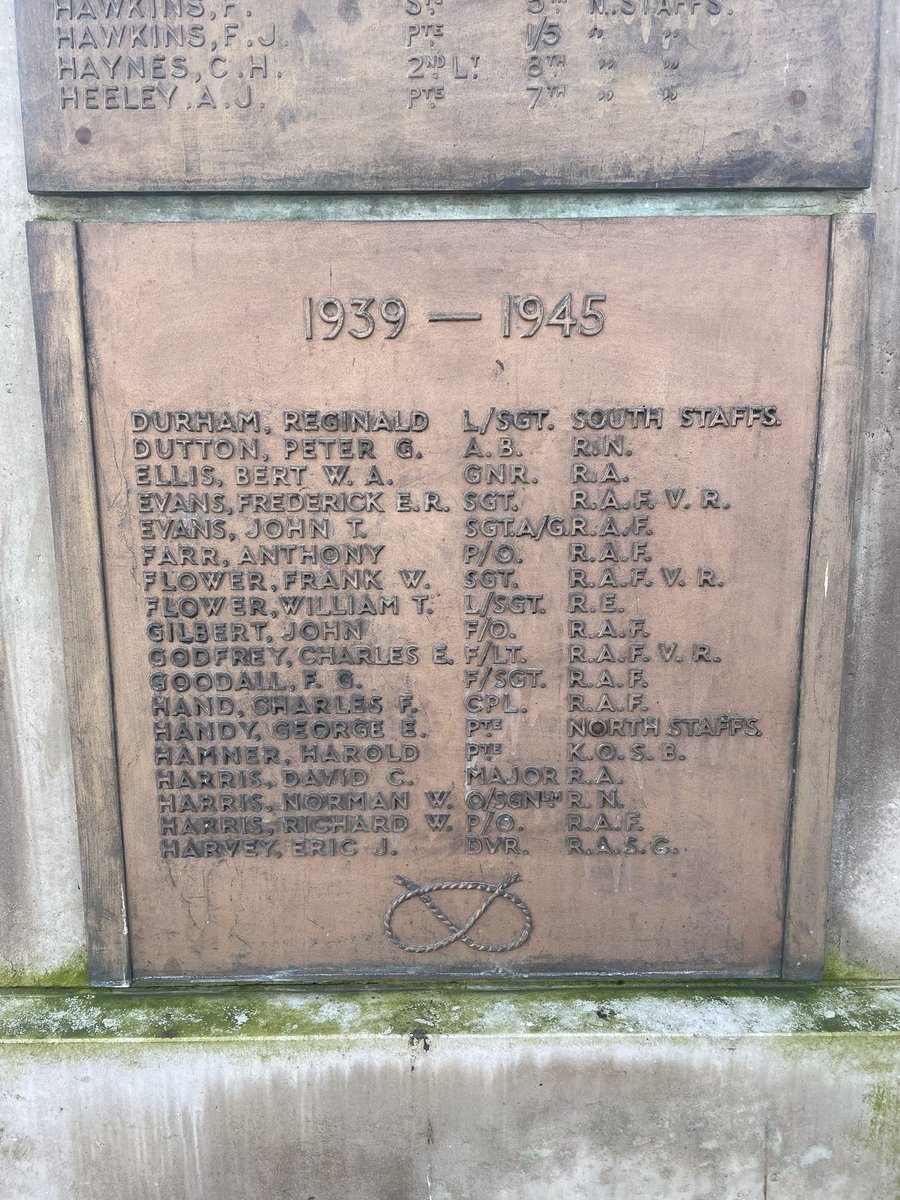 AndyAitcheson's tweet image. Life is funny, as it turned out I was driving down the M6 today and took a detour to Stone. 

Here he is on the town war memorial