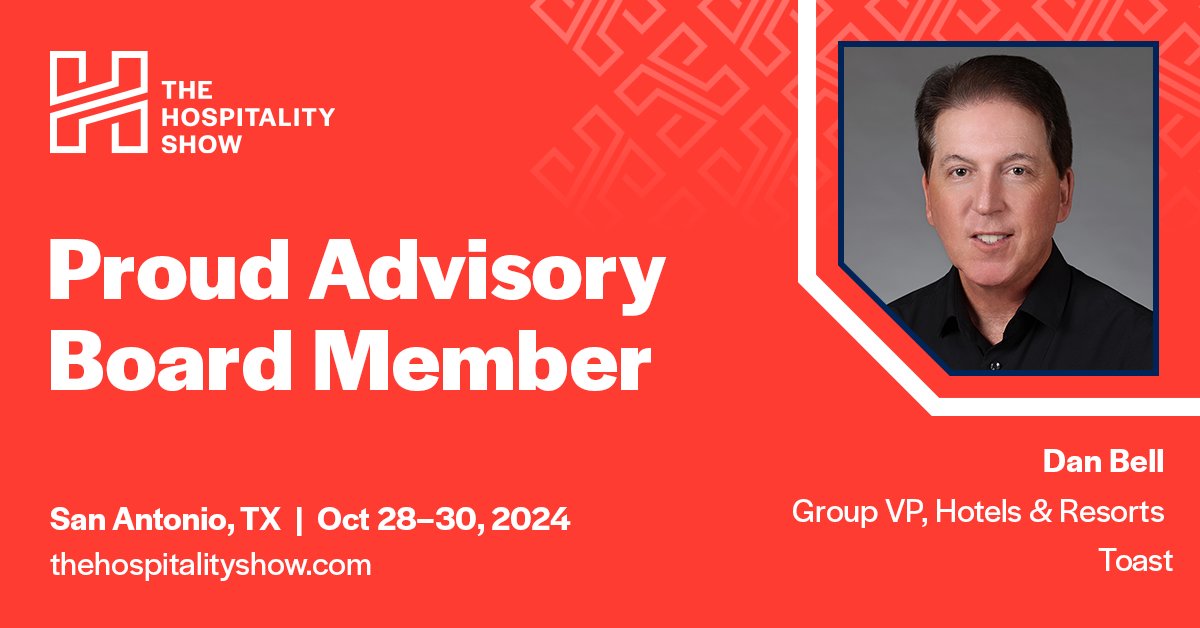 Welcome to the #THS24 advisory board, Dan! Dan Bell joins us from @ToastTab, and will be working with our other ad board members to curate content for this year's show.

#hoteltechnology #hoteloperations #guestexperience