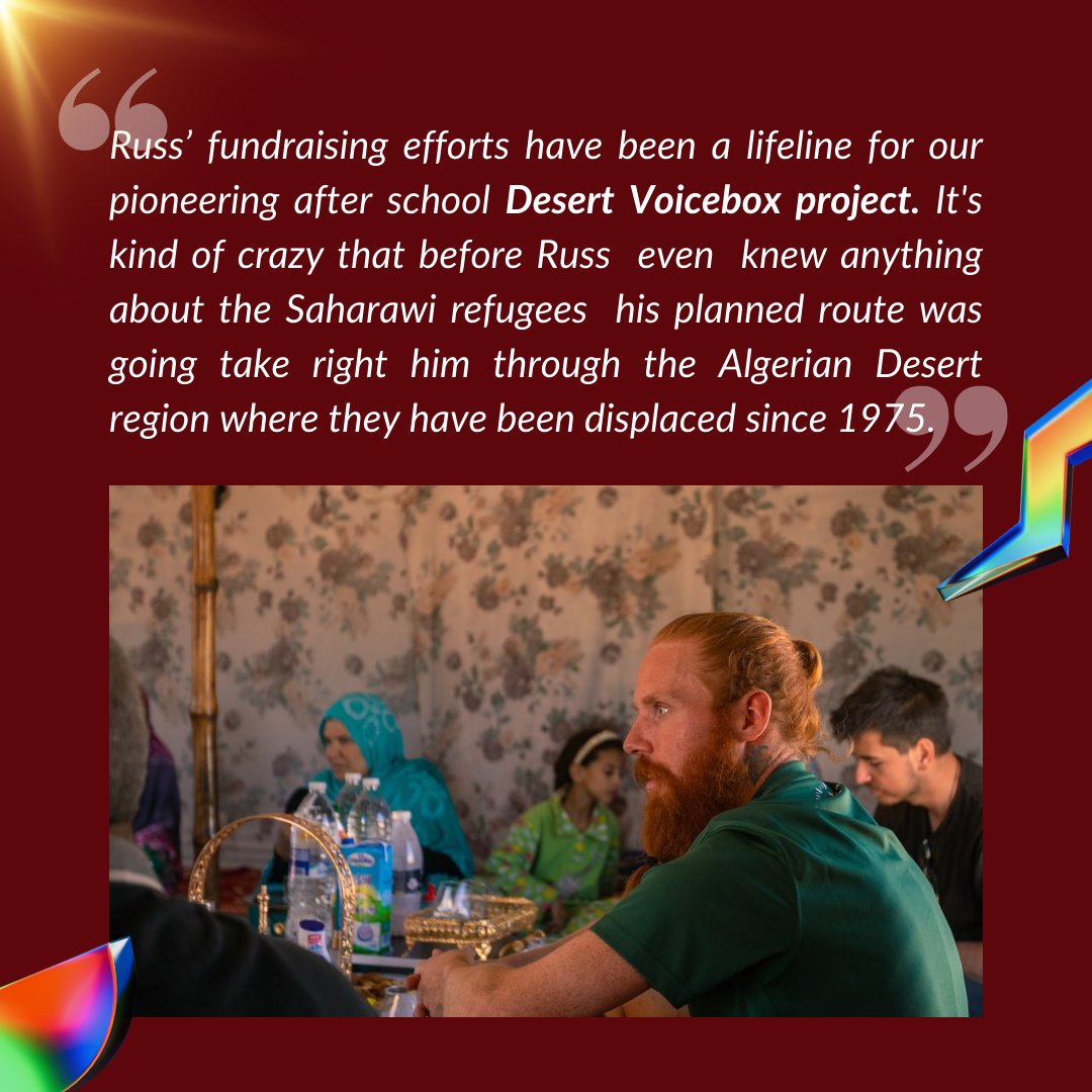 sandblastarts's tweet photo. Our founder, Danielle Smith expresses her gratitude for @hardestgeezer after the completion of his historic run across Africa to raise money for Sandblast Arts and @therunningcharity
#westernsahara #sandblastcharity #projectafrica https://t.co/XuTeZBcJCy