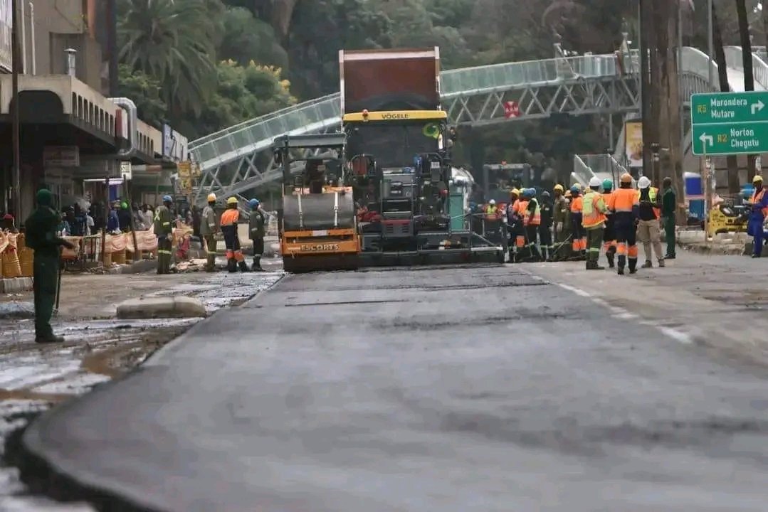 Julius Nyerere Road is being refurbished to meet international standards. President @edmnangagwa is a vigorous upholder of modernisation, his excellence is unprecedented. With these developments, by 2028 all opposition supporters will be die hard ZANU PF members because #EDWorks