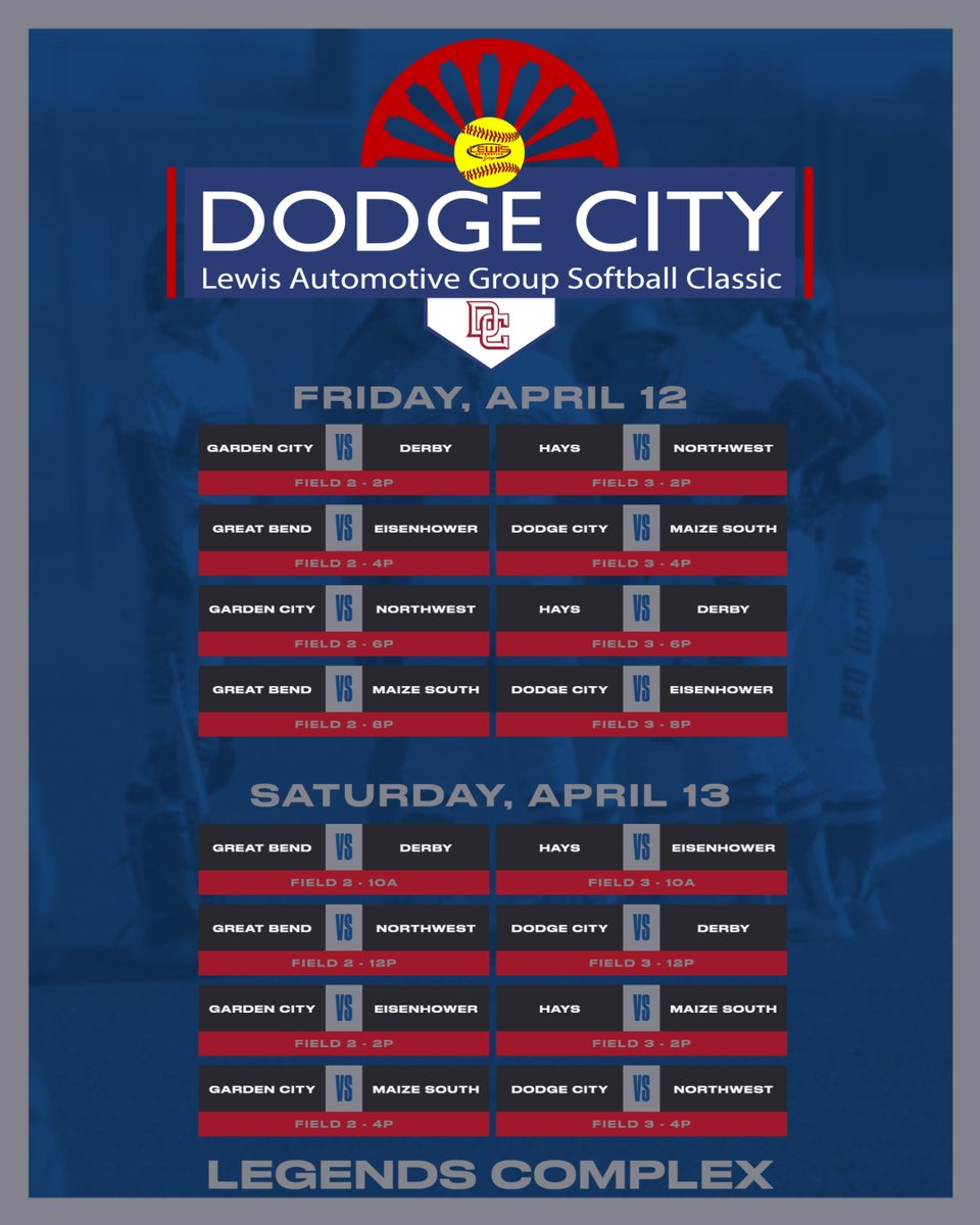 Varsity heads to Dodge City tomorrow for the Dodge City Softball Classic! Things to know 👇 📍 Legends Complex, 600 W Ross Blvd 🎟 $7/day through GOFan or at the gate - Get a 2-day pass for $10 through GOFan! 📺 Streaming @ NFHS.com GO TIGERS! 🐾 #esotr
