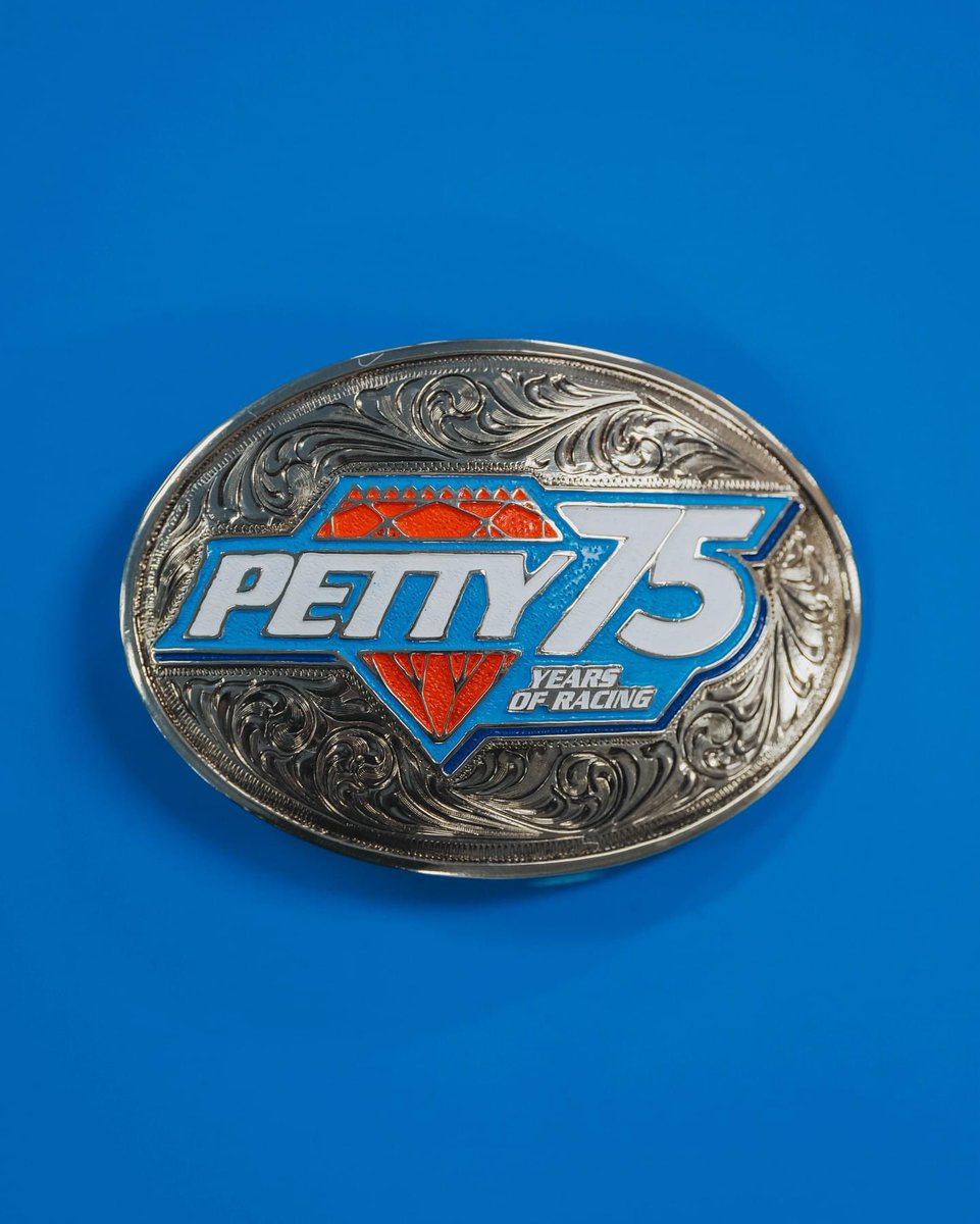 ONLY 75 MADE! Call the @pettymuseum (336-495-1143) to purchase this unique #Petty75 belt buckle.