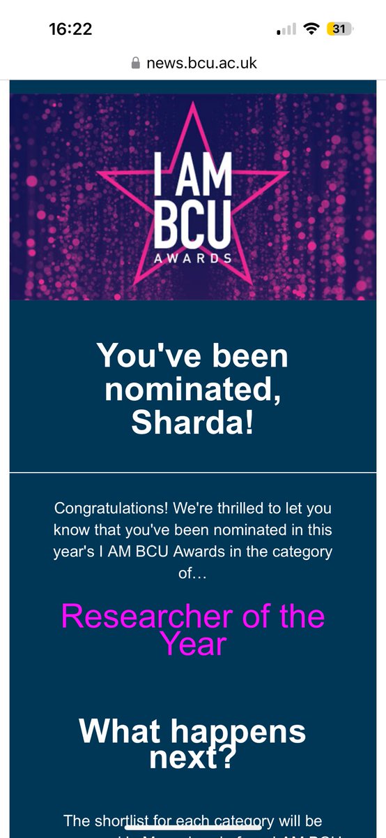 How lovely! Thank you so much! :) 
#IAMBCUawards