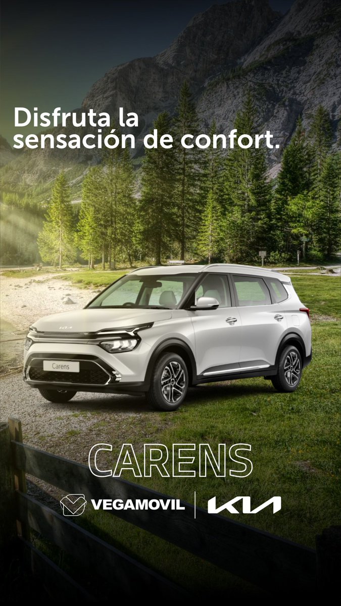 Disfruta la sensación de confort. 

Kia Carens 
USD$ 27,990

✅ 5 años de garantía o 100,000 kms
✅ Movilidad 24/7

Te damos respuesta inmediata!
Cotiza ahora vía whatsapp al 809-242-8208 o a nuestro correo electrónico cotizar@vegamovil.com

Vegamovil, ¡Vamos Más Allá!