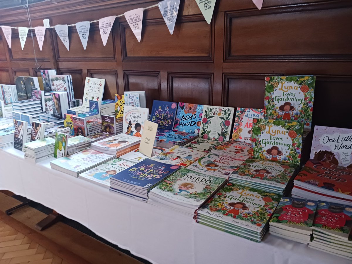 We are delighted to be at @HomertonCollege providing the bookshop for @PearceLecture with @JosephACoelho