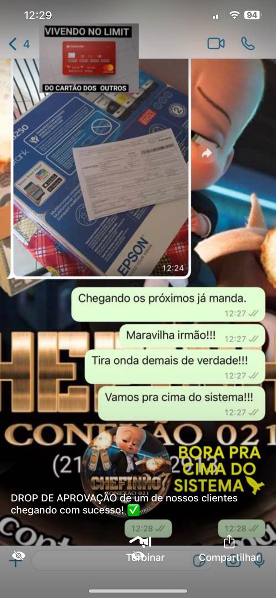 Cliente mostrando referência por ter recebido seu DROP DE APROVAÇÃO com sucesso! ✅🥳 Link de nosso grupo: chat.whatsapp.com/HkaG9T2OpWIKiF…