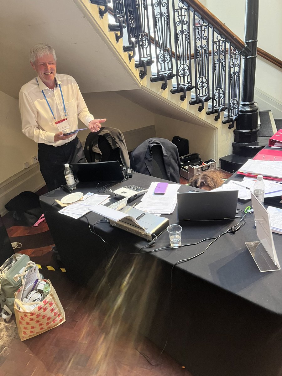 Our fabulous conference team Peter and Rebecca from Index communications working hard to ensure the smooth running #UKCS2024 great meeting ! #whereisbecs