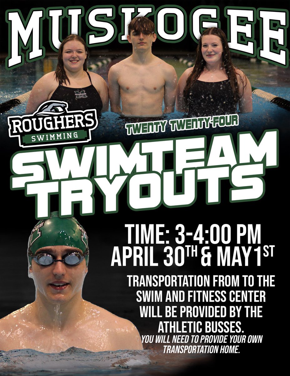MuskogeeSwim's tweet image. Tryouts 🏊🏼‍♀️ 🏊🏼‍♂️ 🏊🏼 @MuskogeeA @MuskogeeHigh @ROUGHER_NATION @Roughers_AT @rougherpride @RougherTV @mrougherstv