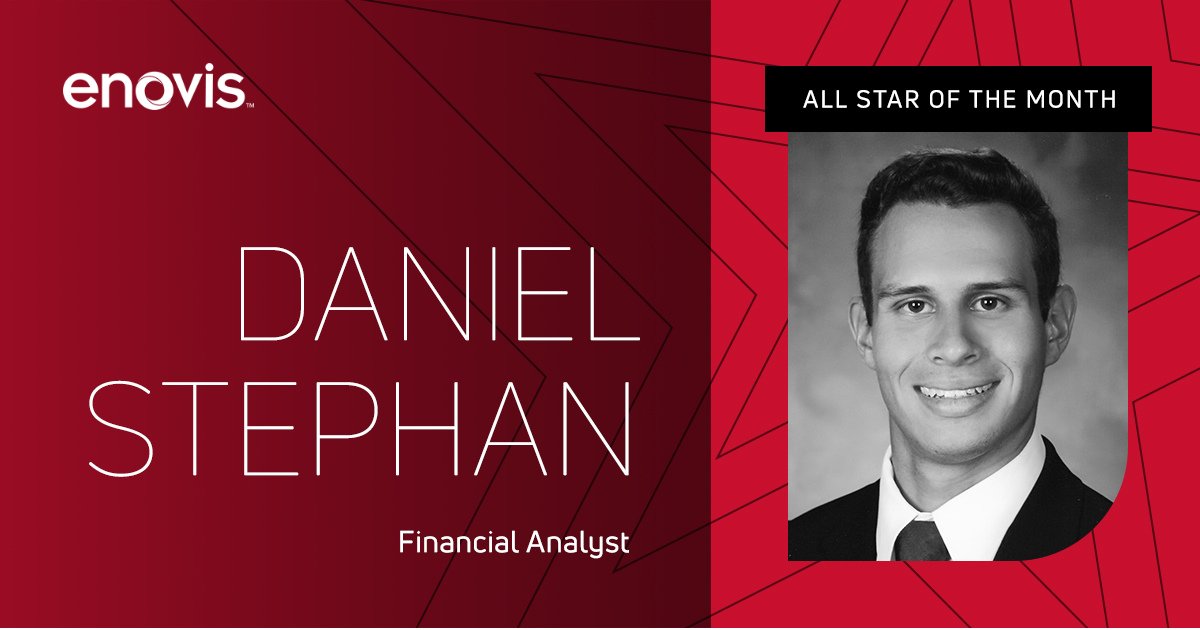 Congrats to our #Enovis Bracing & Support April All-Star, Financial Analyst Daniel Stephan! ⭐️Among his many accomplishments, Daniel has been a key player in budgeting, forecasting & modeling, and is always ready to take on more.👏Great work, Daniel—thanks for all you do!