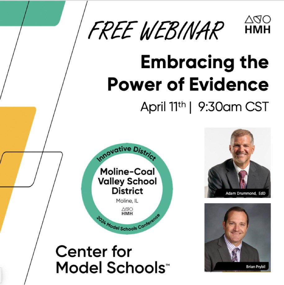 Great session with @adamddrummond & @MolineCVSchools Deputy, Superintendent - Brian Prybil as they facilitated conversation around Embracing the Power of Evidence #evidence #leadership #learning #students #data #strategy #k12 #leading