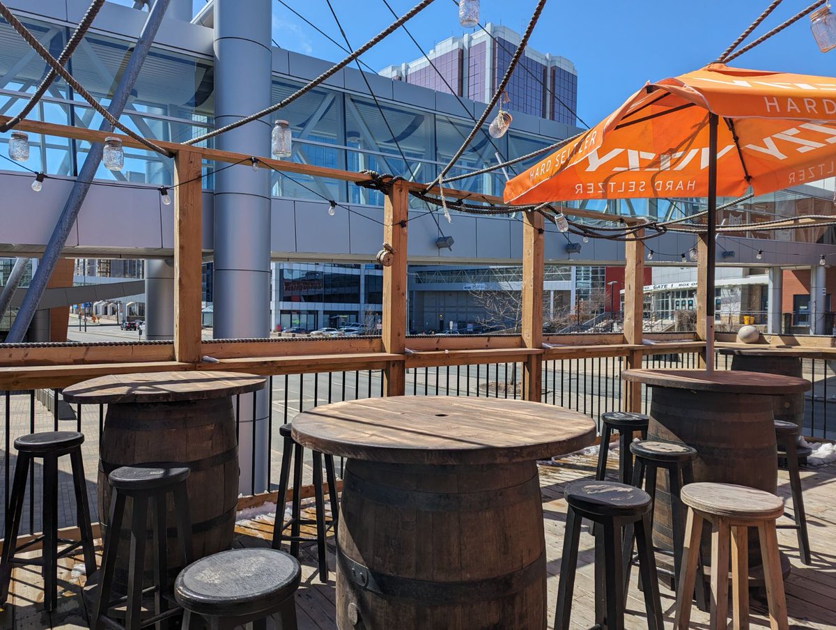 Our deck is open! ☀️ Get down and enjoy a cold one on the deck, it's incredible up there! 🍻