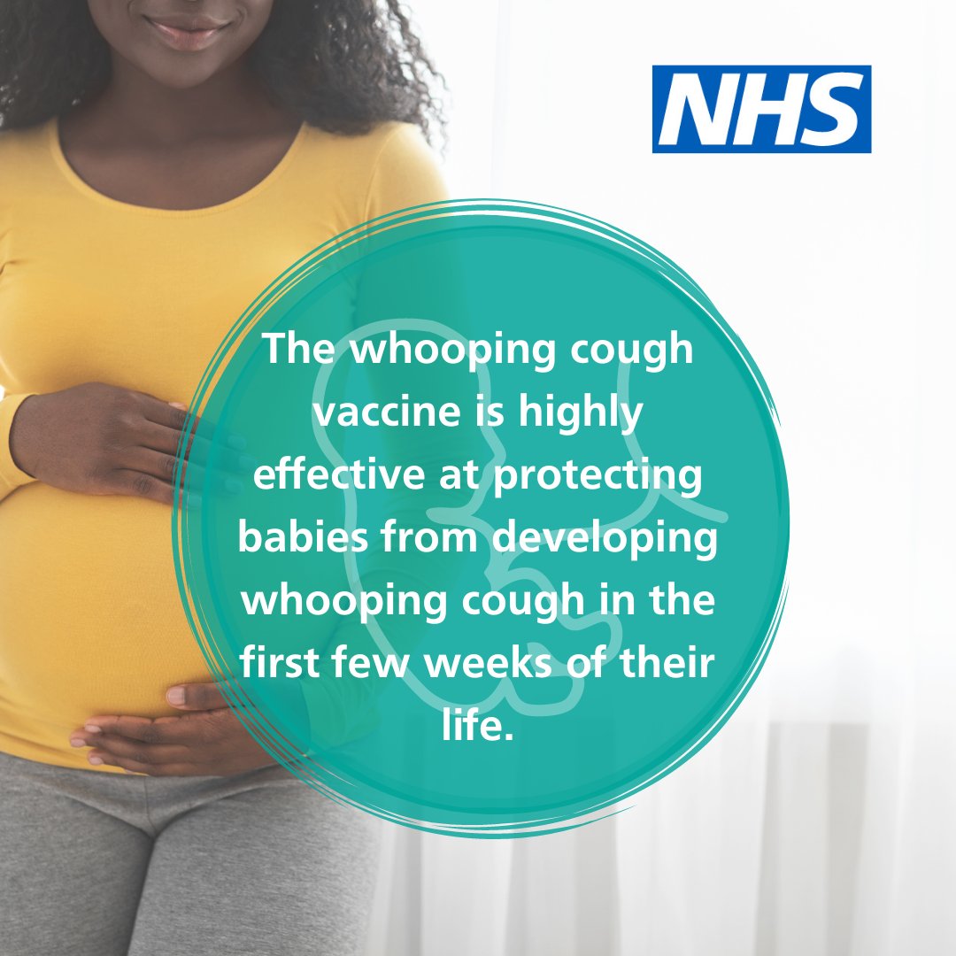 Whooping cough can be very serious for young babies. 🤰 If you’re pregnant, you can help protect your baby by getting vaccinated ideally from 16 weeks up to 32 weeks pregnant. 📲 Speak to your midwife or GP practice team.