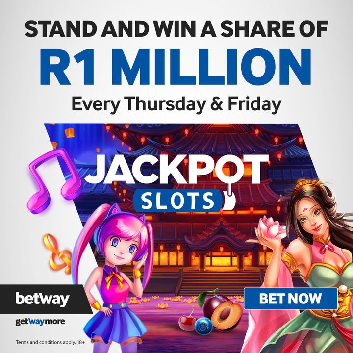 Habanero Jackpot Slots Bet R2 or more on selected Betway Jackpot Slots games found on the Jackpot Slots page (betway.co.za/betway-jackpot…) and stand to win a share of R1 Million in cash prizes. Every Thursday - Friday from 7pm - 9pm.