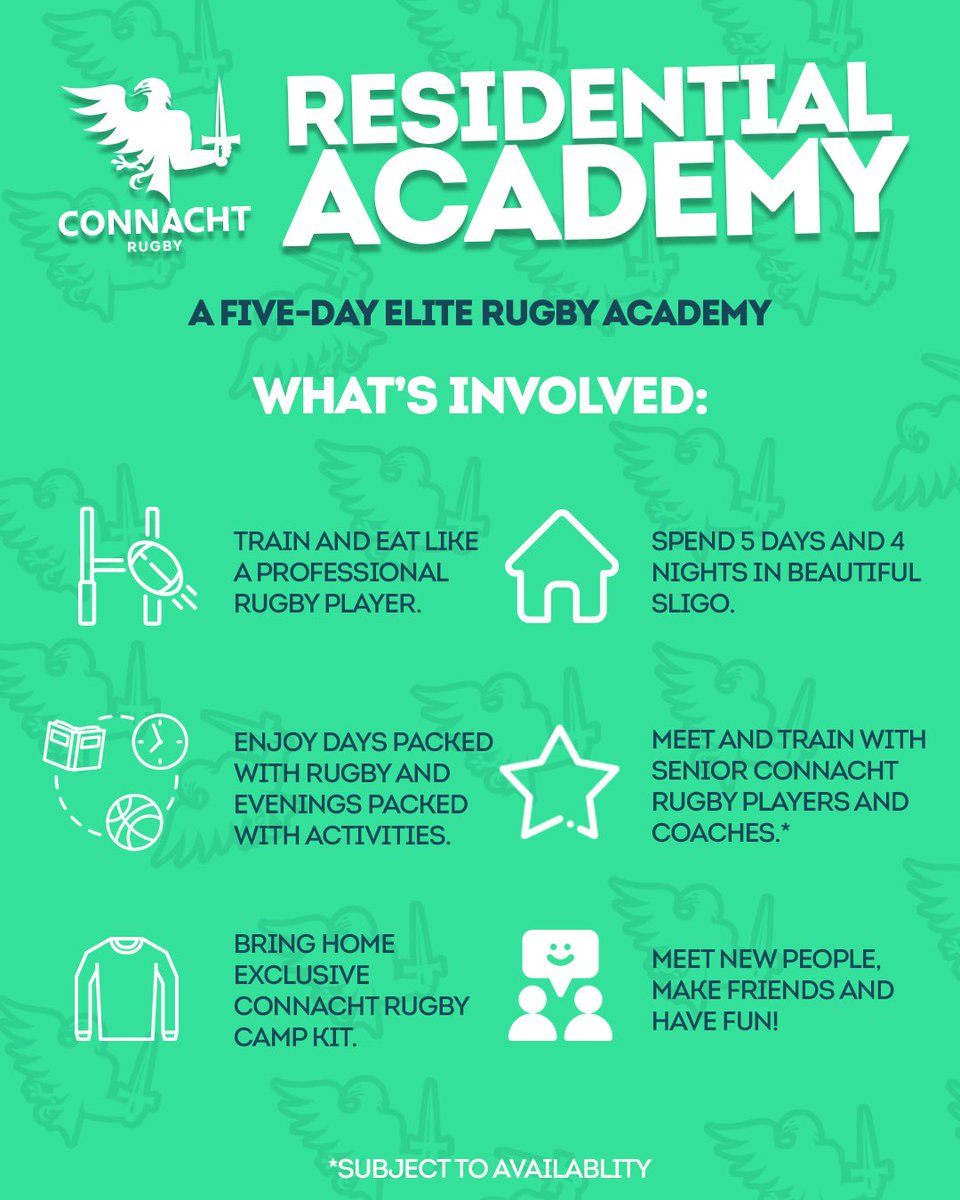 The Connacht Rugby and Totalhealth Residential Academy will be back at Sligo Grammar School from Tuesday August 13th 🏉   The Academy is open to 13-17 year old boys and girls.   Spaces are limited so get on it! Your teenager will thank you 🫵￼   connachtrugby.ie/sligocamp