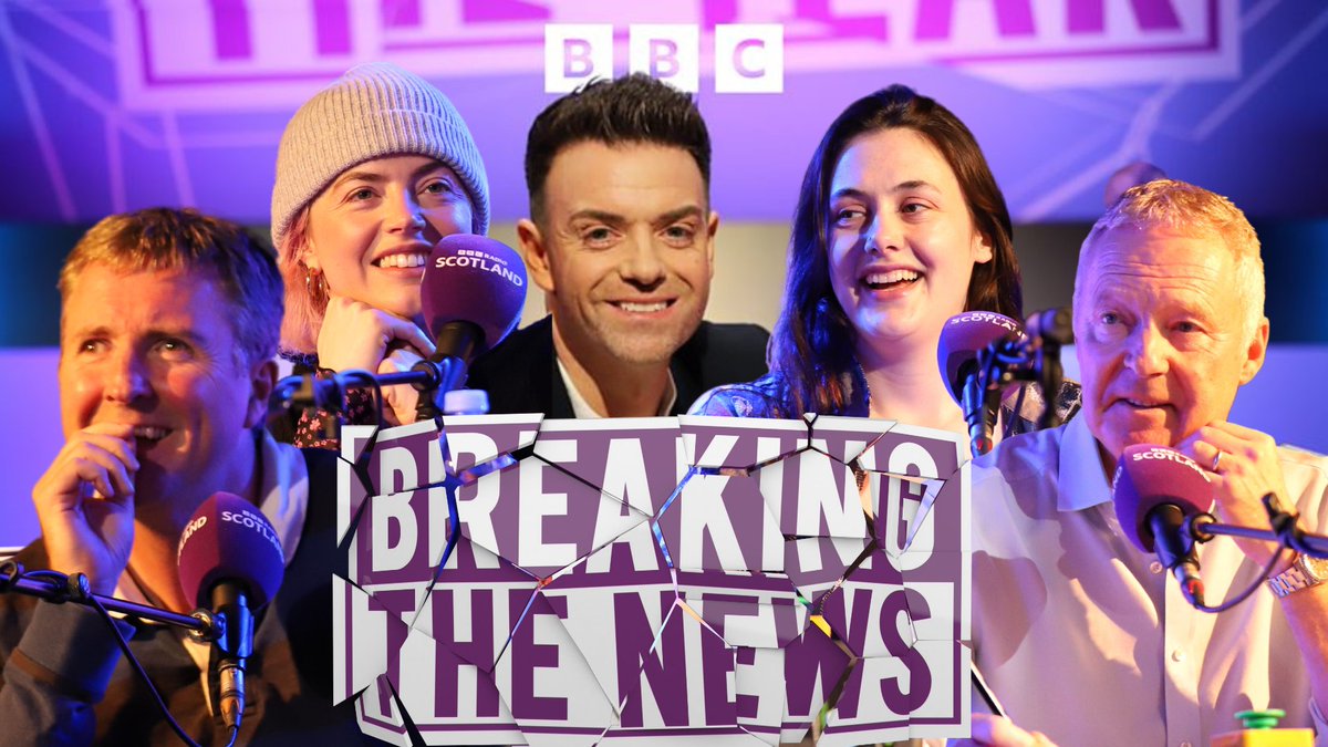 🗞️Another great episode of #BreakingTheNews with @des_clarke & panel recorded this week in Edinburgh 🎪 @rorybremner 💥 @MarjoleinR 💥 @FunnyBlindGuy 💥 @TattyMacleod 💥 🔊Tune in tomorrow @BBCRadioScot 1.30pm 📻 Subscribe now @BBCSounds bit.ly/3TTTNqj