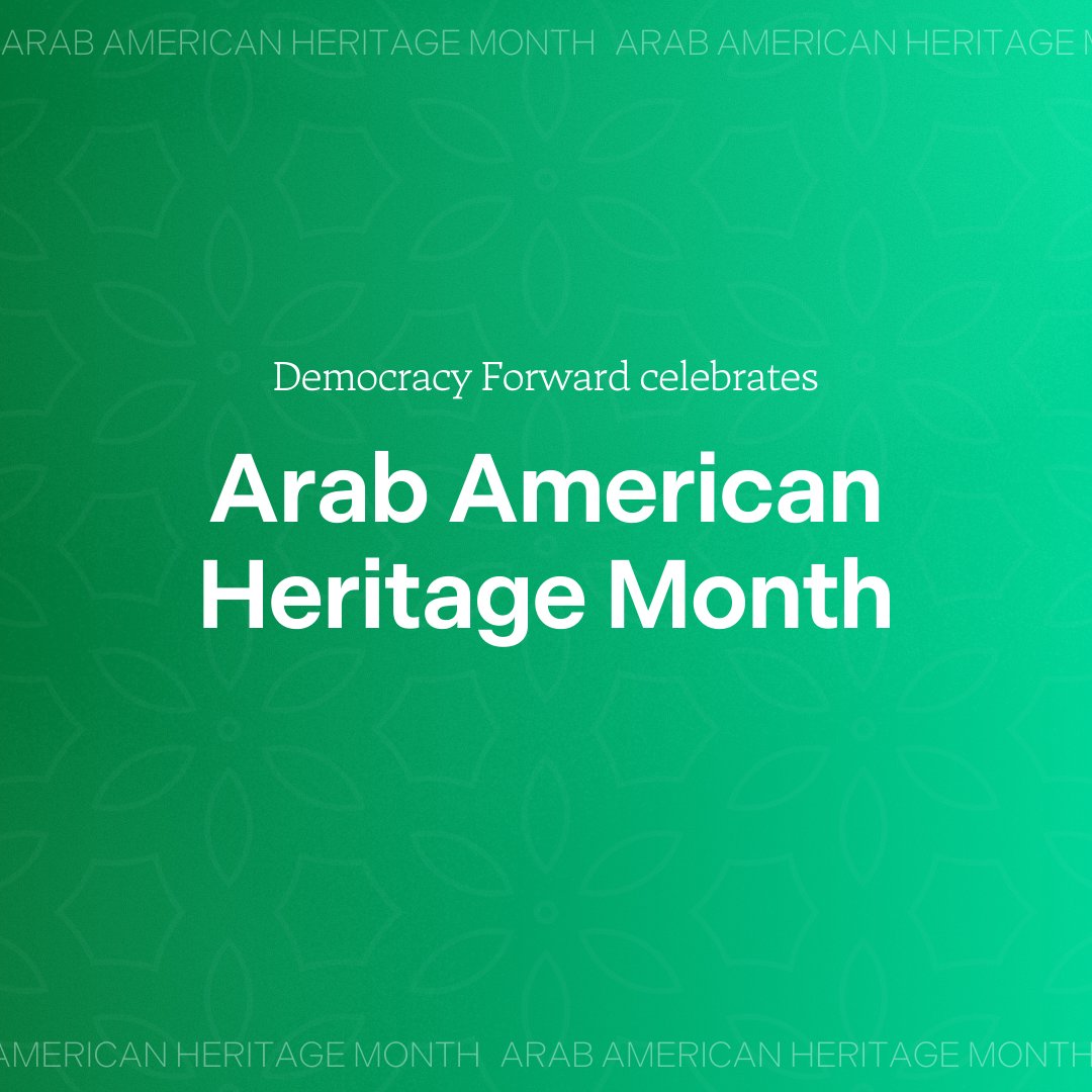 This #ArabAmericanHeritageMonth, we celebrate the vibrancy & advancements the Arab American community has contributed to the U.S. We also recognize the pervasive threat of Islamophobia and commit to fighting for a more inclusive democracy for all people.