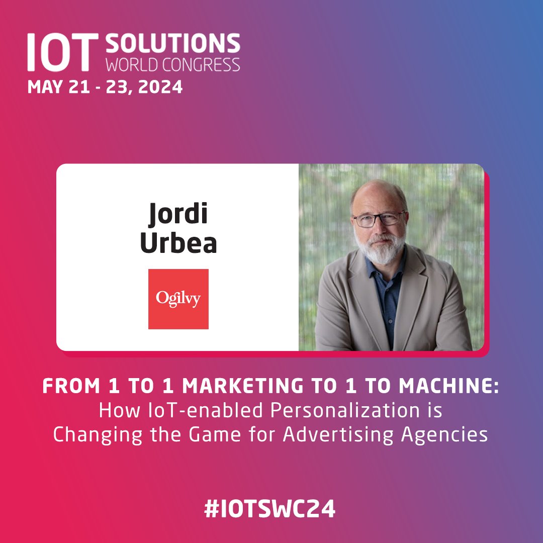 ⚡Discover the future of #advertising in #keynote session with @jordiurbea, Senior VP @OgilvyES & CEO #OgilvyBarcelona 🚀An insightful session offering crucial insights to harness #IoT for innovative advertising strategies 🔗 loom.ly/uz5TVeY #DigitalAdvertising #IOTSWC24