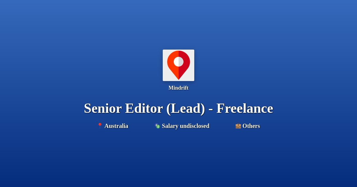 👋 Mindrift is hiring remotely for a Senior Editor (Lead) - Freelance.
#remotejob #remotework #jobalerts #hiringnow #workfromhome #jobsearch #jobhunt #jobseekers #careeradvice #jobhiring
Apply now! 👇
dailyremote.com/remote-job/sen…