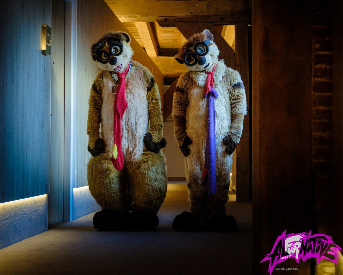 @ScurrowSquirrel It's always fun to put a friend in a creepy hallway. Hell it's the best reason. @ThaboMeerkat and his bro Theseus