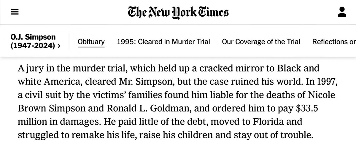 Incredible. The New York Times declares that O.J. Simpson was the real victim.