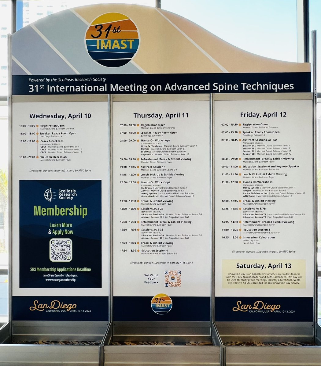 Game time! The best meeting on advanced spine techniques and technologies! @SRS_org @drsukenshah @RonHawary @drrobertcho @ErkilincMd @KhoiThanMD @BenElderMD #IMAST2024