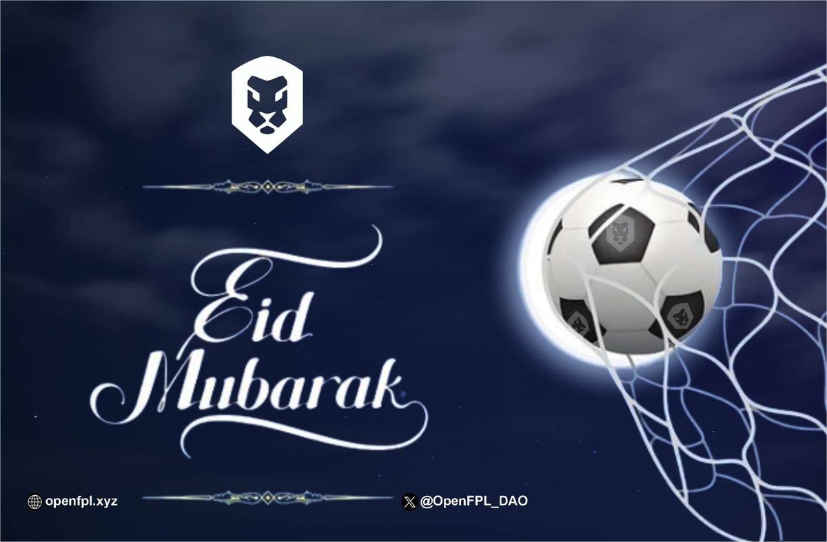 Eid Mubarak to anyone who celebrates within the OpenFPL community 

$ICP $FPL #FootballFamily #OpenFPL